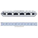 SWAROVSKI 77725 Rondelle Spacer Bars 4 Hole Air Blue Opal/Gold